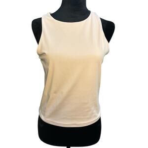 Express Body Contour High Compression High‑Neck Cropped Tank Top-Pink-NWT